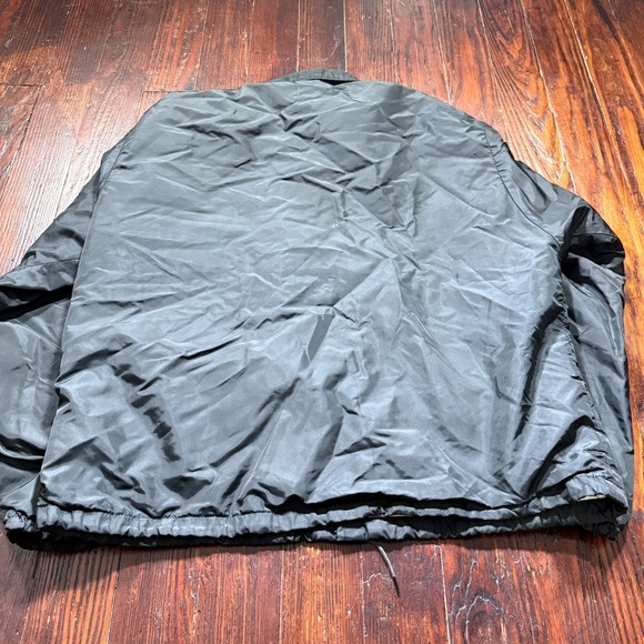 Vintage Swingster Jacket Mens 2XL Black Blank Nylon Bomber Ricky Snap USA - Picture 6 of 10
